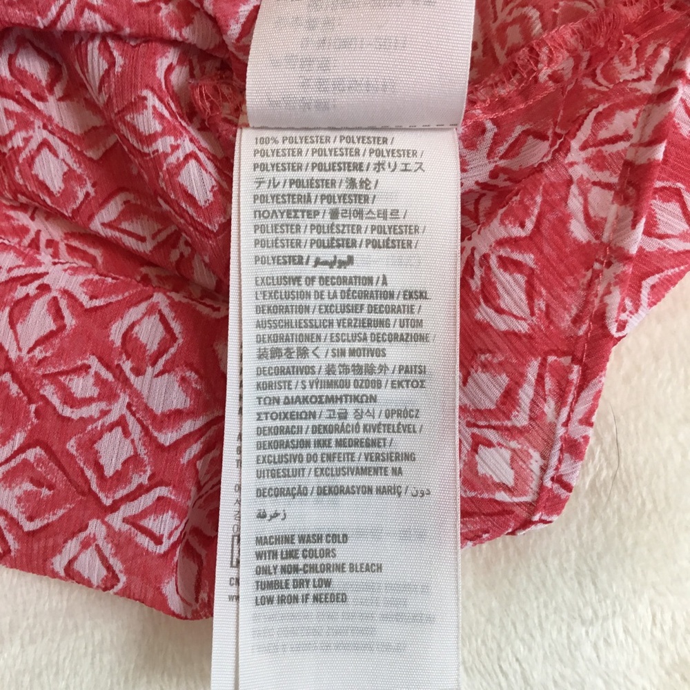 Hollister Floral Pink Sheer‎ Short Sleeve Top XS - Picture 7 of 14